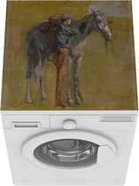 Wasmachine beschermer mat - Cowboys in de woestenij - schilderij van Thomas Eakins - Breedte 60 cm x hoogte 60 cm