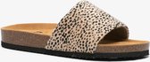Dames bio slippers met cheetah print - Beige - Maat 36