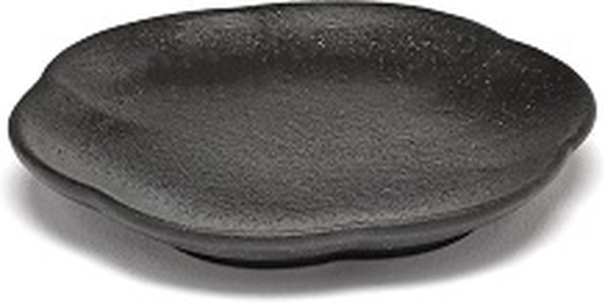 SERAX - Inku - Bordje geribbeld 9cm zwart