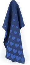 Bunzlau Castle Theedoek Hearts - Set van 6 - Donker blauw