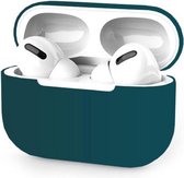 Apple AirPods Pro - Siliconen Case Cover - Hoesje voor AirPods - Geschikt voor AirPods Pro - Eendelig - Kleur Donker Groen