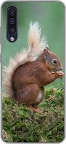 Geschikt voor Samsung Galaxy A50 hoesje - Bosdier - Eekhoorn - Mos - Siliconen Telefoonhoesje