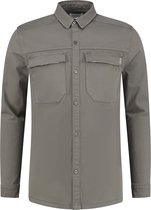 Purewhite -  Heren Regular Fit   Overhemd  - Bruin - Maat XL