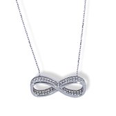 Witgouden Infinity Hanger Zirkonia 14 karaats