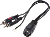 SpeaKa Professional SP-7869832 Cinch / DIN-aansluiting Audio Y-adapter [1x DIN-bus 5-polig