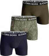 Bjorn Borg 3-pack heren boxershort - Green Jungle - MP001  - XXL   - Blauw