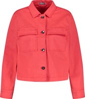 SAMOON Dames Denim jack van organic cotton Strawberry Red-42