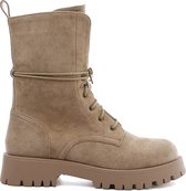 SmileFavorites® Veterboots - Taupe Nude - Suedine - Maat 40 -