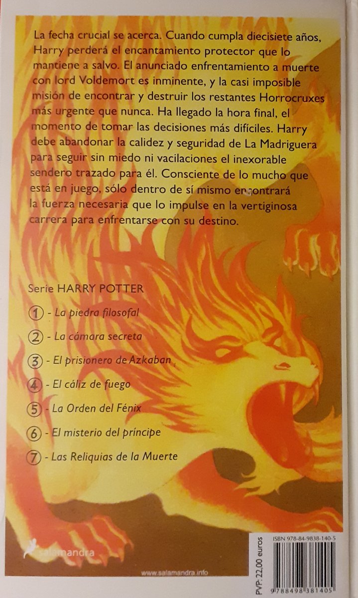Harry Potter 7 y las reliquias de la muerte - back cover