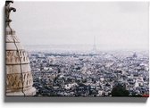 Walljar - Cityscape Paris - Muurdecoratie - Canvas schilderij
