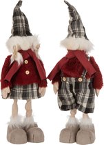 Kerstman | textiel | rood | 15x18.5x (h)44.5 cm