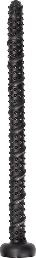 Ass Textured Snake Dildo - 55 cm - Black