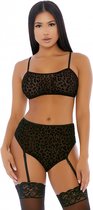 Forplay Lustful Leopard - Cami Lingerie Set black M