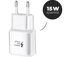 WiseQ USB Oplader geschikt voor Samsung - Smart Fast Charger - QC 3.0 USB Lader - wit