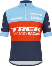 Santini Fietsshirt korte mouwen Kids - Trek Factory Racing Xc - Kid Jersey Light Blue - 9-10Y