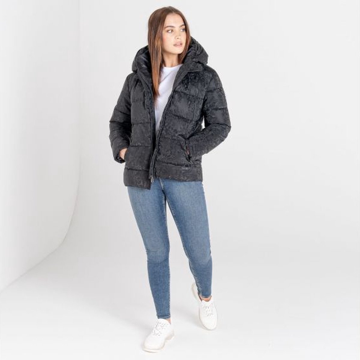 De Dare2B Influence jas dames waterdicht gewatteerd Zwart