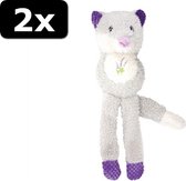 2x # LAVENDER LONG LEGS FOX 42CM