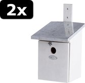 2x - NESTK KOOLMEES WIT 21,5X17,5X33CM