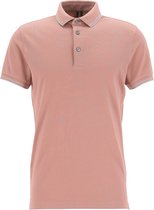 Profuomo slim fit polo - stretch katoen pique - donker roze -  Maat: L