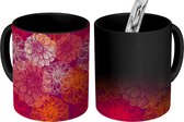 Magische Mok - Foto op Warmte Mokken - Koffiemok - Bloemen - Regenboog - Dahlia - Patronen - Magic Mok - Beker - 350 ML - Theemok