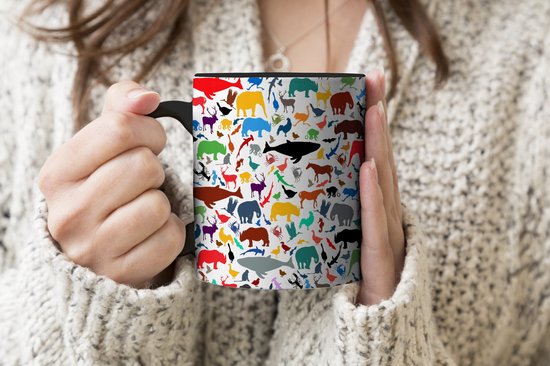 Mug Magique - Photo sur Mugs Chauffants - Mug à Café - Arc-en-Ciel - Animaux - Motifs - Enfants - Mug Magic - Tasse - 350 ML - Mug à Thé