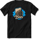 Bierglas| Feest kado T-Shirt heren - dames | Blauw | Perfect drank cadeau shirt |Grappige bier spreuken - zinnen - teksten