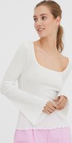 Vero Moda Trui Vmpolly L/s Rib Balloon Sleeve Top 10270091 Snow White Dames Maat - XS