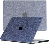 Lunso - cover hoes - MacBook Pro 16 inch (2021) - Glitter Blauw/Grijs
