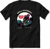 Skill Academy | TSK Studio Mountainbike kleding Sport T-Shirt | Roze | Heren / Dames | Perfect MTB Verjaardag Cadeau Shirt Maat M