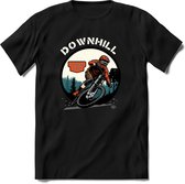 Downhill | TSK Studio Mountainbike kleding Sport T-Shirt | Oranje | Heren / Dames | Perfect MTB Verjaardag Cadeau Shirt Maat XL