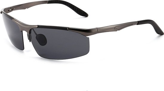Garpex® Fietsbril - Sportbril - Polaroid Zonnebril - Zonnebril - Racefiets - Mountainbike - Motor - Zwart
