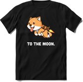 Shiba inu to the moon T-Shirt | Crypto ethereum kleding Kado Heren / Dames | Perfect cryptocurrency munt Cadeau shirt Maat L