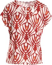 Cassis Dames T-shirt met etnische print - T-shirt - Maat 44