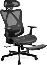 Homezie Bureaustoel | Ergonomische bureaustoel | Met voetensteun | Verstelbaar | Gaming stoel | Bureaustoelen voor volwassenen | Netbekleding