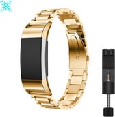 MY PROTECT® Luxe Metalen Armband Voor Fitbit Charge 2 Horloge Bandje - RVS Fitbit Schakelarmband - Stainless Steel Watch Band - Goud