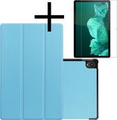 Lenovo Tab P11 Hoesje Case Hard Cover Hoes Book Case + Screenprotector - Licht Blauw