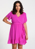 J&JOY - Jurk Vrouwen 01 Selva Fuschia Red Veil