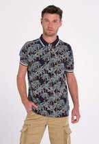 J&JOY - Poloshirt Mannen 16 Rain Forest Navy Palm