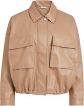 Vila VIFUGLI NEW COATED BIKER JACKET - Portab Sand