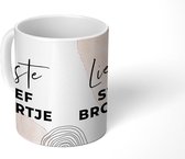 Mok - Quotes - Broertje - Blauw - 350 ML - Beker - Uitdeelcadeautjes - Mok met Tekst