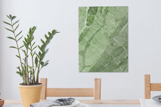 Tableau sur toile Cristaux - Vert - Wit - Granit - 30x40 cm - Décoration murale