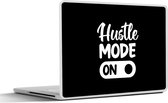 Sticker ordinateur portable - 17,3 pouces - 'Hustle mode on' - Proverbes - Citations - Travail
