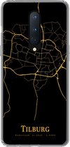 Geschikt voor OnePlus 8 hoesje - Tilburg - Kaart - Goud - Siliconen Telefoonhoesje