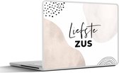 Laptop sticker - 10.1 inch - Familie - 'Liefste zus' - Spreuken - Quotes - 25x18cm - Laptopstickers - Laptop skin - Cover