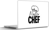 Laptop sticker - 12.3 inch - Keuken - Koken - Bakken - Chef - Master Chef - Kok - Tekst - 30x22cm - Laptopstickers - Laptop skin - Cover