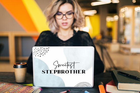 Laptop sticker - 12.3 inch - Quote - Brother - Love - Stepbrother - 30x22cm - Laptopstickers - Laptop skin - Cover