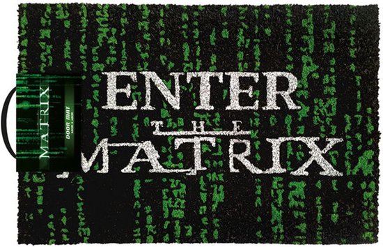 Pyramid International The Matrix Deurmat Enter The Matrix 40 x 60 cm Zwart/Groen