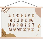 Posterhanger avec affiche - Affiche scolaire - Citations - Proverbes - Enfants - Alphabet - 120x90 cm - Lattes vierges