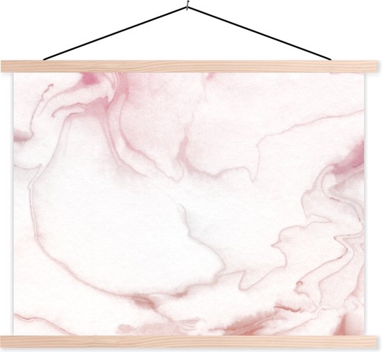 Porte-affiche avec affiche - Affiche scolaire - Marbre - Rose - Ligne - 40x30 cm - Lattes vierges