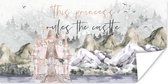 Poster Quotes - Spreuken - This princess rules the castle - Kids - Baby - Meiden - 160x80 cm - Poster Babykamer